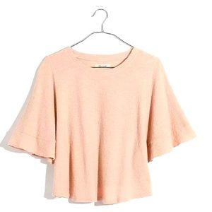 Pink Textured Sleeve Top